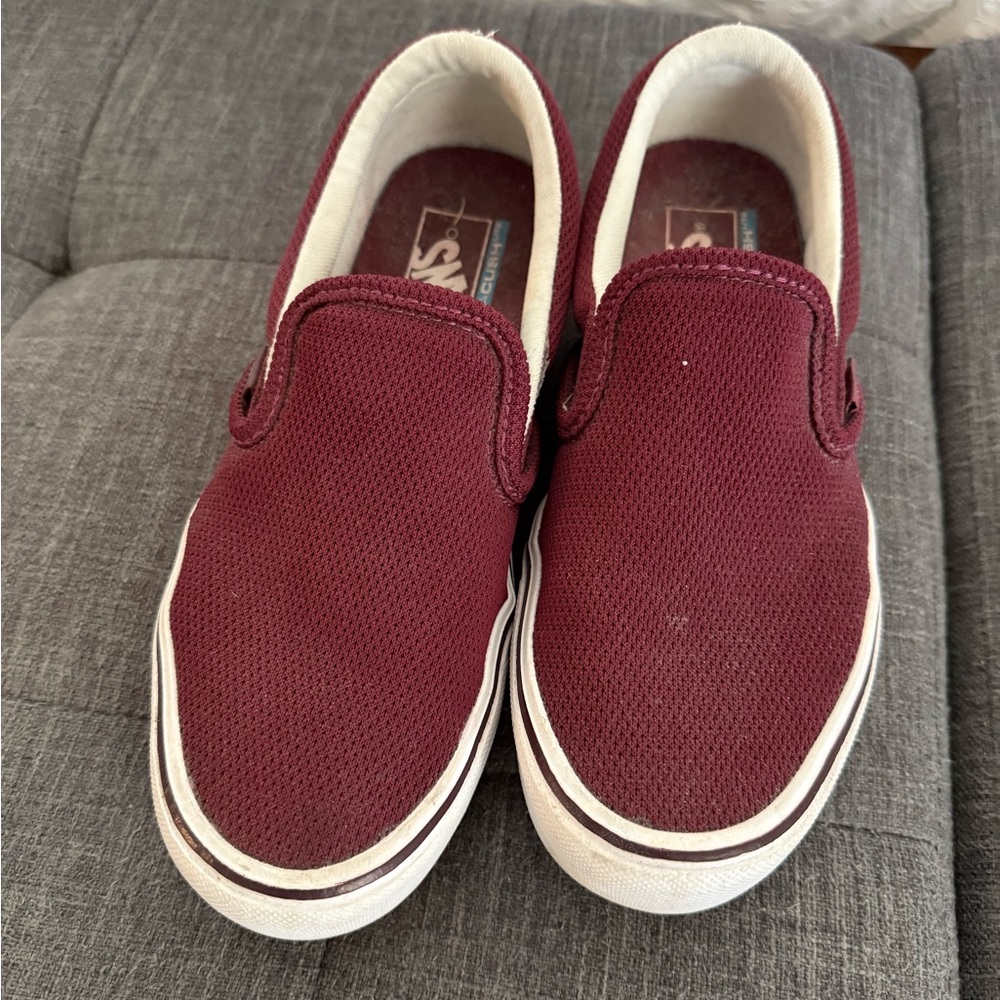 Burgundy Slip-On Sneakers - Vans Ultra Lite
